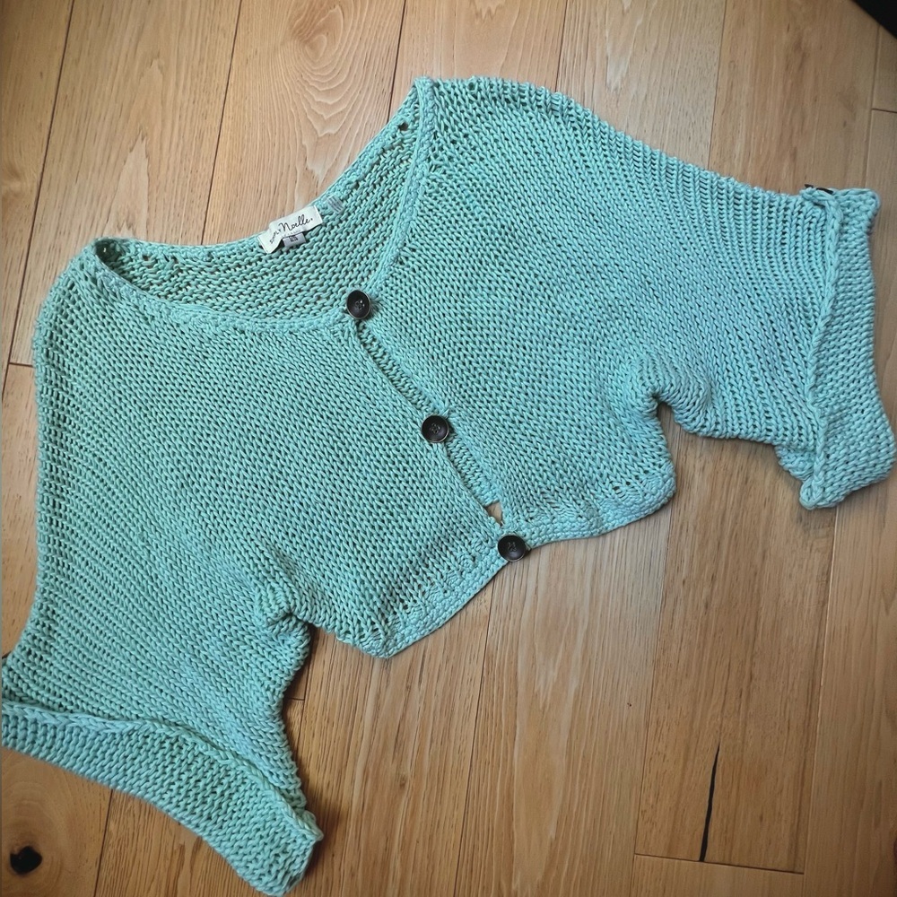 🎉5/$20🎉 SIMPLY NOELLE Robin’s Egg Cardigan Sweater Knit